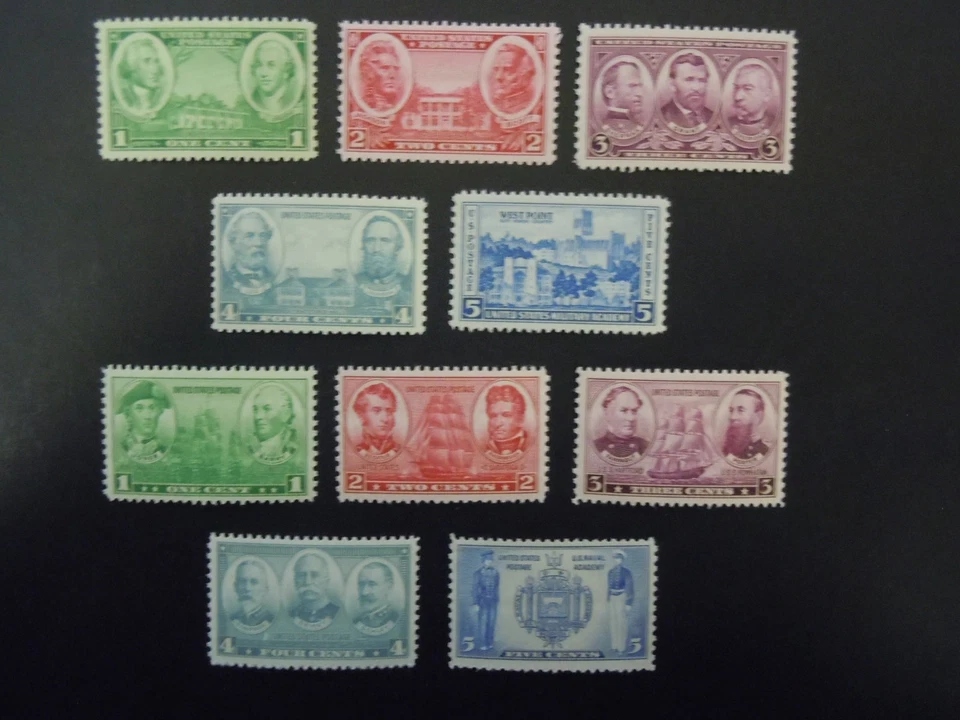 1936-37  #785-794 Army/Navy Issues MNH OG F/VF - Image 1 of 1