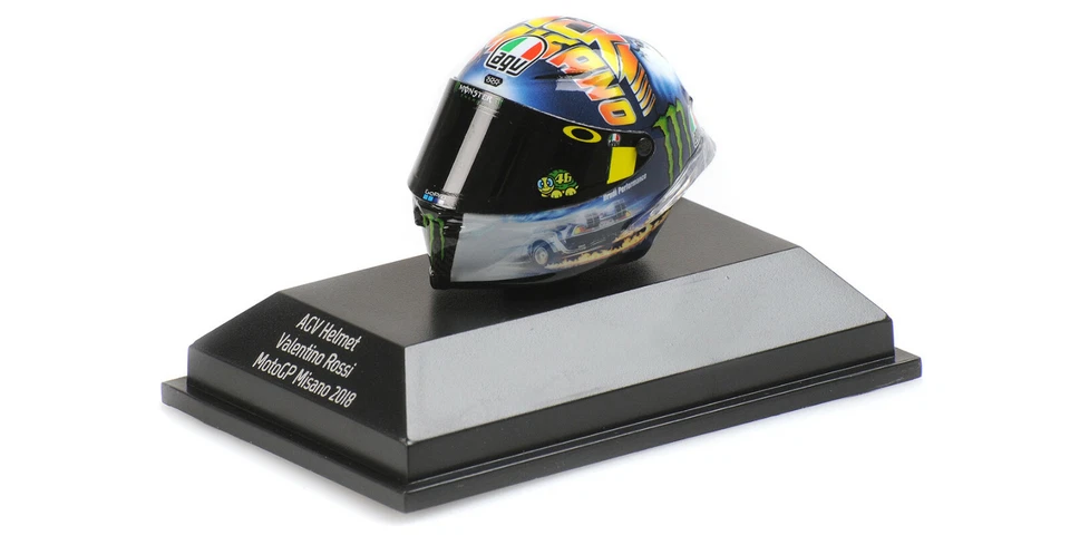 Valentino Rossi Moto GP Misano 2018 Agv Casco 1 8 Minichamps