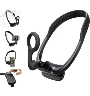 Magnetic Neck Phone Holder, 360+180 Degree Rotation View, Vlog Shooting Holder - Image 1 of 4