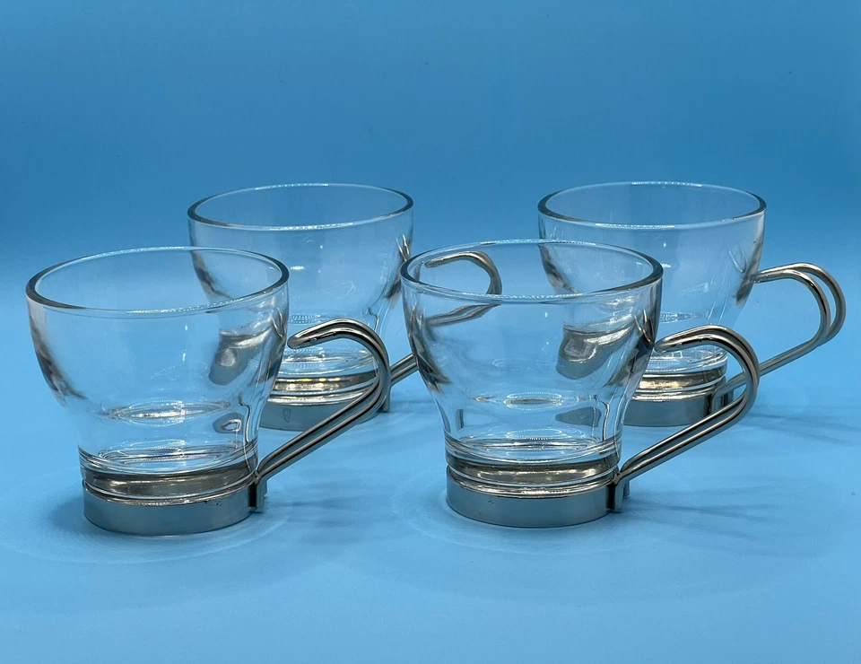 Covetro 4 xícaras de café expresso/demitasse copos italianos finos Bormioli Rocco Casa em excelente estado usado - Imagem 1 de 4