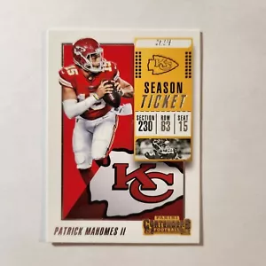 Boleto de temporada de fútbol americano 2018 Panini Contenders Patrick Mahomes II Chiefs #51 - Imagen 1 de 2