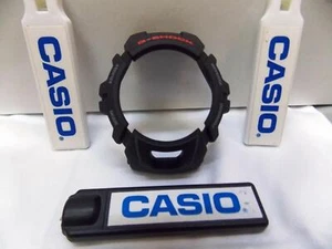 Piezas originales de reloj Casio G-2900 bisel exterior/carcasa negra con gráficos rojos - Imagen 1 de 6