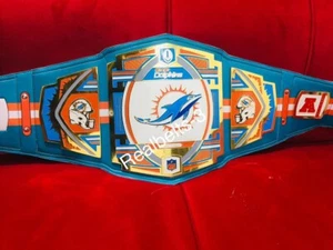 Cinturón de Campeonato de la NFL de Miami Dolphins Fútbol Americano Super Bowl 4 mm zinc  - Imagen 1 de 4