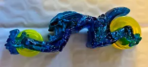 McDonalds Happy Meal Toy 2007 Mattel Hot Wheels Strikers Alien Crosser Blue Bike - Picture 1 of 8
