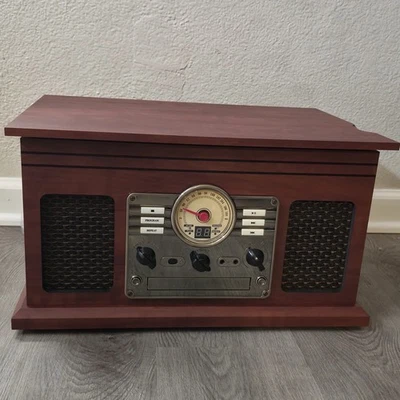 Victrola The Quincy 6-in-1 Bluetooth Record Player & Multimedia Center (damage) - Image 1 of 4