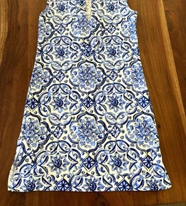 Jude Connally women's kristen dress Painted Tile Cobalt - Picture 1 of 7