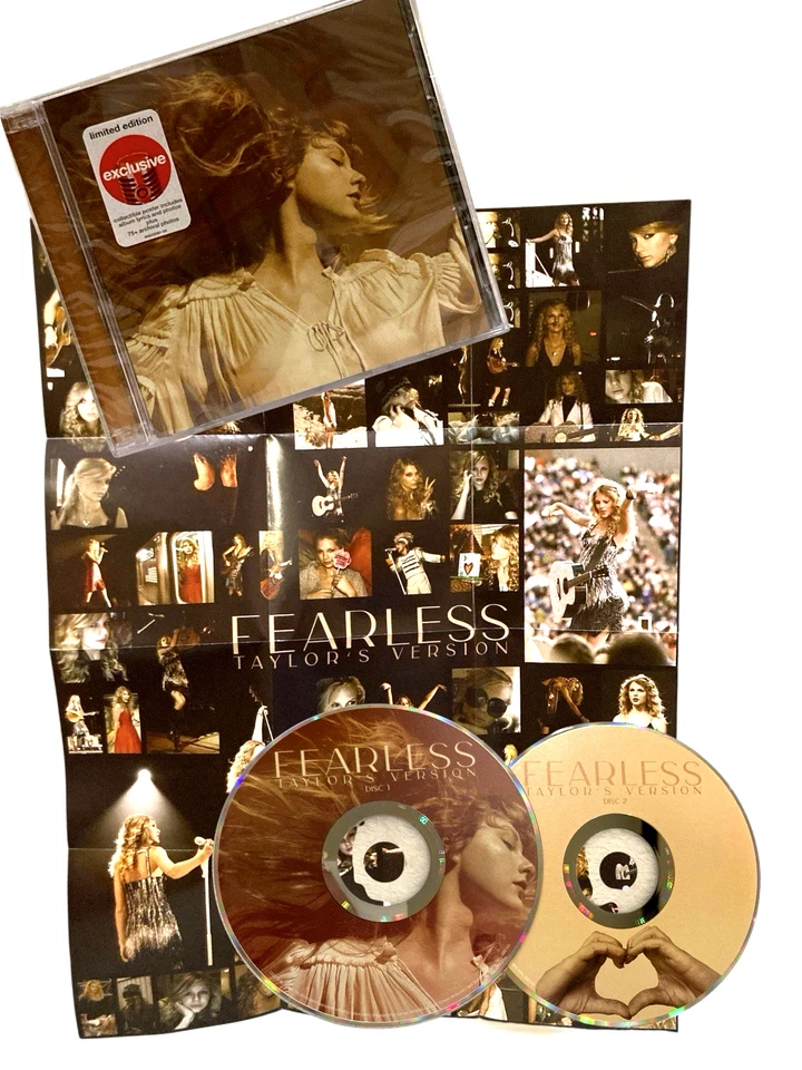 NEW SEALED Taylor Swift Fearless Taylors Version CD Set w/ Lmtd Ed Lyrics/Poster Foto 1 de 1