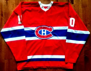JERSEY MÁSCARA MONTREAL CANADIENSES AUTÓGRAFO AUTÉNTICO CHICO LAFLEUR (CALIFICACIÓN ACA) - Imagen 1 de 11