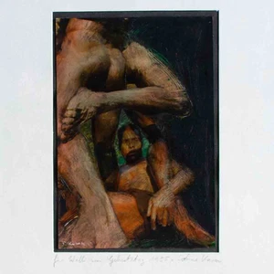 Sabine Kasan Erotischer Akt Contemporary Galerie Gleditsch signiert Collage 1995 - Picture 1 of 4
