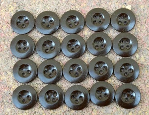 GERMAN WW2 WEHRMACHT SOLDIER BROWN BAKELITE BUTTONS SET of 20 pcs - Picture 1 of 7