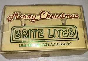 Letrero de Feliz Navidad Department 56 Brite Lites #52230 accesorio de pueblo iluminado - Imagen 1 de 2
