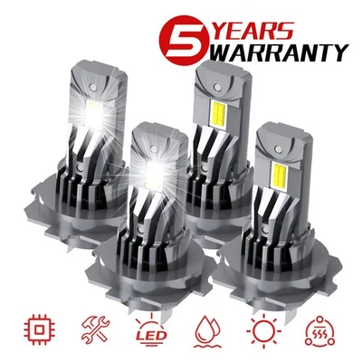 4x H7 Para Volkswagen Passat CC 2009-2012 LED Faro Luz Alta/Baja 6500K Bombillas Foto 1 de 4