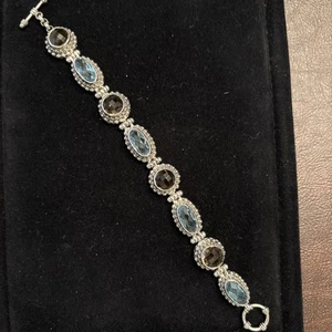 Suarti Artisan crafted Sterling 7 1/4” Gemstone Link Bracelet 23.2 Cttw - Picture 1 of 10