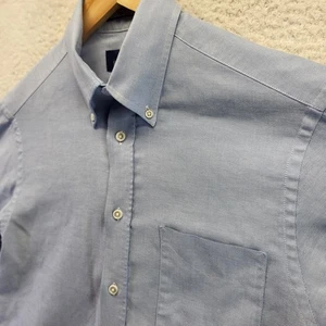 Enro Cambridge Oxford Button Shirt Mens 15.5 32 Blue Cotton Tailored USA - Picture 1 of 17
