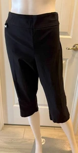 Rekucci schwarz gerades Bein Caprihose Stretch Damen Petite 16 gebraucht, in einwandfreiem Zustand - Bild 1 von 9