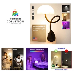 Compact Shroommate LED Clip On Light – Ideal for Nursery and Bedtime Stories - Picture 1 of 8