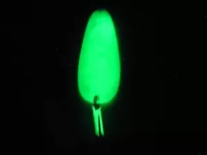 Cucchiaio trolling salmone Glow in the Dark versione sottile Grn - Foto 1 di 2