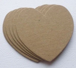 {5} CHUNKY HEARTS - Raw Bare Unfinished Chipboard Die Cuts - Picture 1 of 1