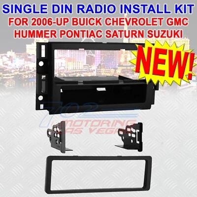 KIT DE INSTALACIÓN ESTÉREO PARA TABLERO DE MONTAJE DE RADIO DIN ÚNICO PARA BUICK CHEVROLET GMC AUTO Foto 1 de 2
