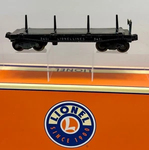 LIONEL~VINTAGE (1946) "Operating Log Dump Car" w/Tilting Platform (#3451) - Picture 1 of 13