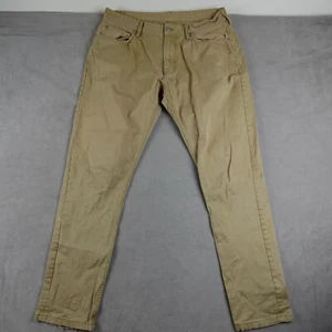 Buck Mason Pants Mens 36 Beige Button Closure Stretch Waist Zip Fly Belt Loops - Picture 1 of 24