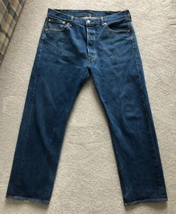Levi's 501 Men's Jeans 38X32 Medium Blue Button Fly - Picture 1 of 11