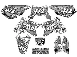 2005-2023 DRZ 400 ZANY White Senge Graphics Kit Compatible with Suzuki - Picture 1 of 10