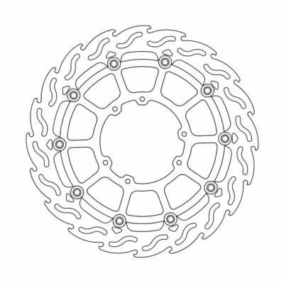 Honda CR 125 R 1995-2007 Motorrad Masters Supermoto Front Racing Flame Brake D - Изображение 1 из 4