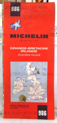 CARTE ROUTIÈRE MICHELIN N°986, GRANDE BRETAGNE, IRLANDE, 14 MILES FOR 1 INCH - Photo 1/4