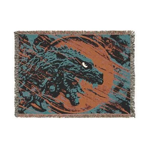 J. Bannon "Destroyer Of Worlds: Red & Blue" Woven Blanket - Picture 1 of 7