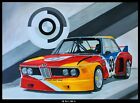 BMW E9 ART Voiture Haute Qualité 22inx17in Affiche Art