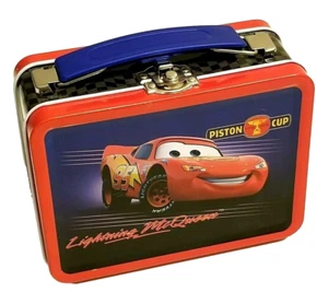 Collectible Tin Lunchbox Disney Pixar Cars Lightening McQueen - Picture 1 of 8