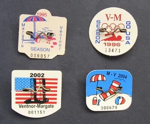 Margate-Ventnor NJ Seasonal Beach Tags - Lot of 4 - 1995, 1996, 2002, 2004 - Picture 1 of 2