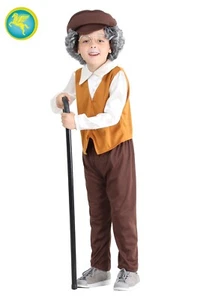 COSTUME GEPPETTO BAMBINO VESTITO FAVOLA DI PINOCCHIO CARNEVALE PEGASUS - Foto 1 di 1