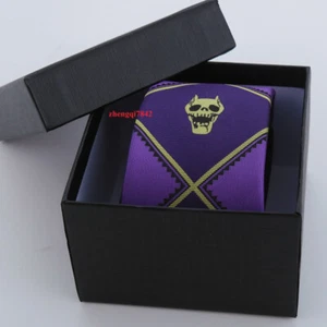 Anime JJ Adventure Cosplay Kira Yoshikage KILLER QUEEN Skull Neck Tie Prop Gift - Picture 1 of 12