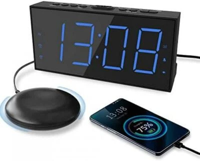 Extra Loud Alarm Clock with Bed Shaker, Vibrating Alarm Clock for Heavy Sleepers - Image 1 of 4