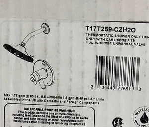 Delta T17T259-CZH2O Trinsic 17T Doble Función Ducha Termostática Solo, Champagn - Imagen 1 de 2