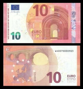Unia Europejska 2014 10 euro "W" Niemcy znak Draghi UNC