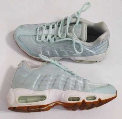 Nike Air Max 95 Satin Mint Retro Sneakers 7 Sporty Chic Streetwear Trendy Kicks - Image 1 of 4