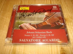 SALVATORE ACCARDO Bach Solo Violin Partitas & Sonatas FONE 2SACD Signed Signiert - Picture 1 of 2