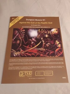 Dungeons and Dragons Reimpresión de N1 Against the Cult of the Reptile God Adventure - Imagen 1 de 9