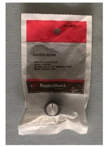 SHACK RADIOWY kot. numer 274-018 3/4" okrągła czarna gałka srebrna wkładka czarna linia - Zdjęcie 1 z 2