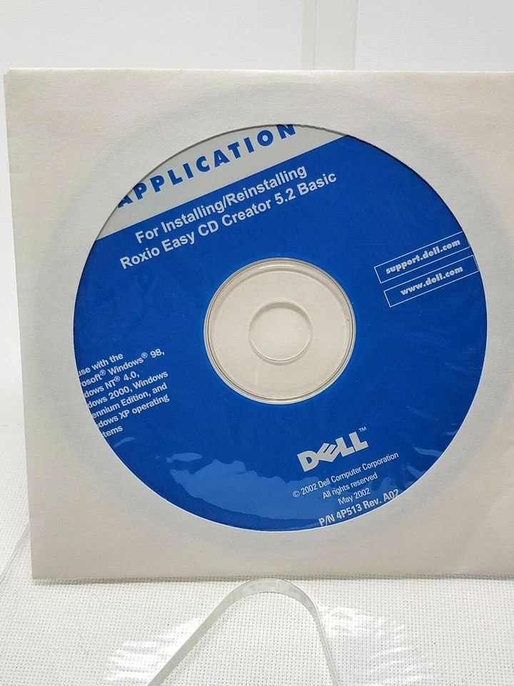 Dell Application Roxio Easy CD Creator 5.2 Basic Windows 98 XP Reinstallation - Image 1 of 1