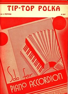 Tip-Top Polka J Peppino 1940 Vintage Accordion Sheet Music - Imagen 1 de 2