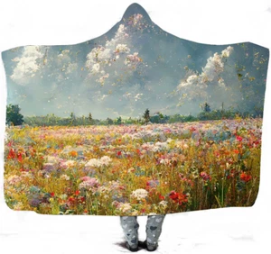 Manta con capucha Amazing Earth Field of Flowers - Imagen 1 de 6