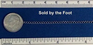 #CC6(S)NS Silver-toned Curb Chain for Model Horse Tack (New Style) SOLD BY FOOT - Picture 1 of 1