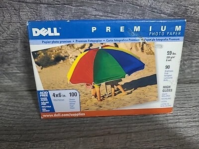 DELL Premium Photo Paper 4X6 100 Sheets High Gloss New Sealed USA Made 2004 - Image 1 of 4