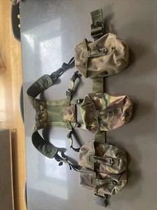 Original British Army Camo Belt & Yoke & 3 Ammo Pouches - Bild 1 von 13