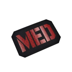 Badge First Aid Hook Loop Army Airsoft IR Reflective MED Medic Tactical Patch - Picture 1 of 21