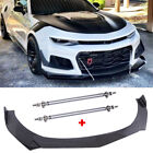 For Chevy Camaro Ss Zl1 Ls Lt Rs Carbon Look Front Bumper Lip Splitter Body Kit